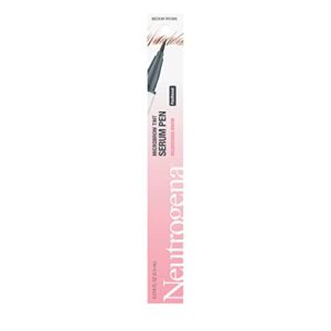 neutrogena microbrow tint serum pen, precision tipped tinted eyebrow pen with panthenol to nourish & condition brows, helps create fuller, natural-looking brows, medium brown, 0.016 fl. oz