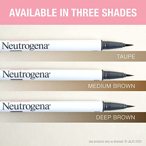 Neutrogena Microbrow Tint Serum Pen, Precision Tipped Tinted Eyebrow Pen with Panthenol to Nourish & Condition Brows, Helps Create Fuller, Natural-Looking Brows, Medium Brown, 0.016 Fl. Oz