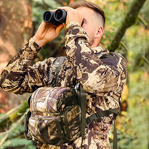 MDSTOP Binocular Harness, Bino Harness Chest Pack with Rangefinder Pouch, Bino Straps Secure Your Binoculars, Holds rangefinders, Phones, Bullets etc, for Bird Watching, Hunting, Travel, Sports