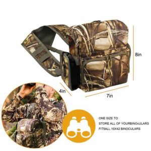 MDSTOP Binocular Harness, Bino Harness Chest Pack with Rangefinder Pouch, Bino Straps Secure Your Binoculars, Holds rangefinders, Phones, Bullets etc, for Bird Watching, Hunting, Travel, Sports