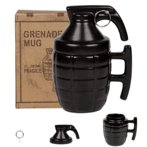 loobuu fashion ceramic coffee tea cup, special cool coffee mug 3d cool grenade design durable coffee tea cup attractive mugs personalized porcelain gifts for men women- 9.4oz (grenade)
