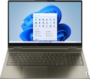2022 lenovo yoga 7i 2-in-1 laptop 15.6 inch fhd touchscreen intel evo platform 11th core i7-1165g7 iris xe graphics 12gb ddr4 512gb nvme ssd wi-fi 6 windows 11 home fingerprint backlit keyboard