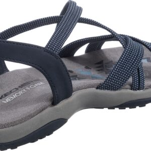 Skechers Women's, Reggae Slim - Turn It Up Sandal Navy 7 M