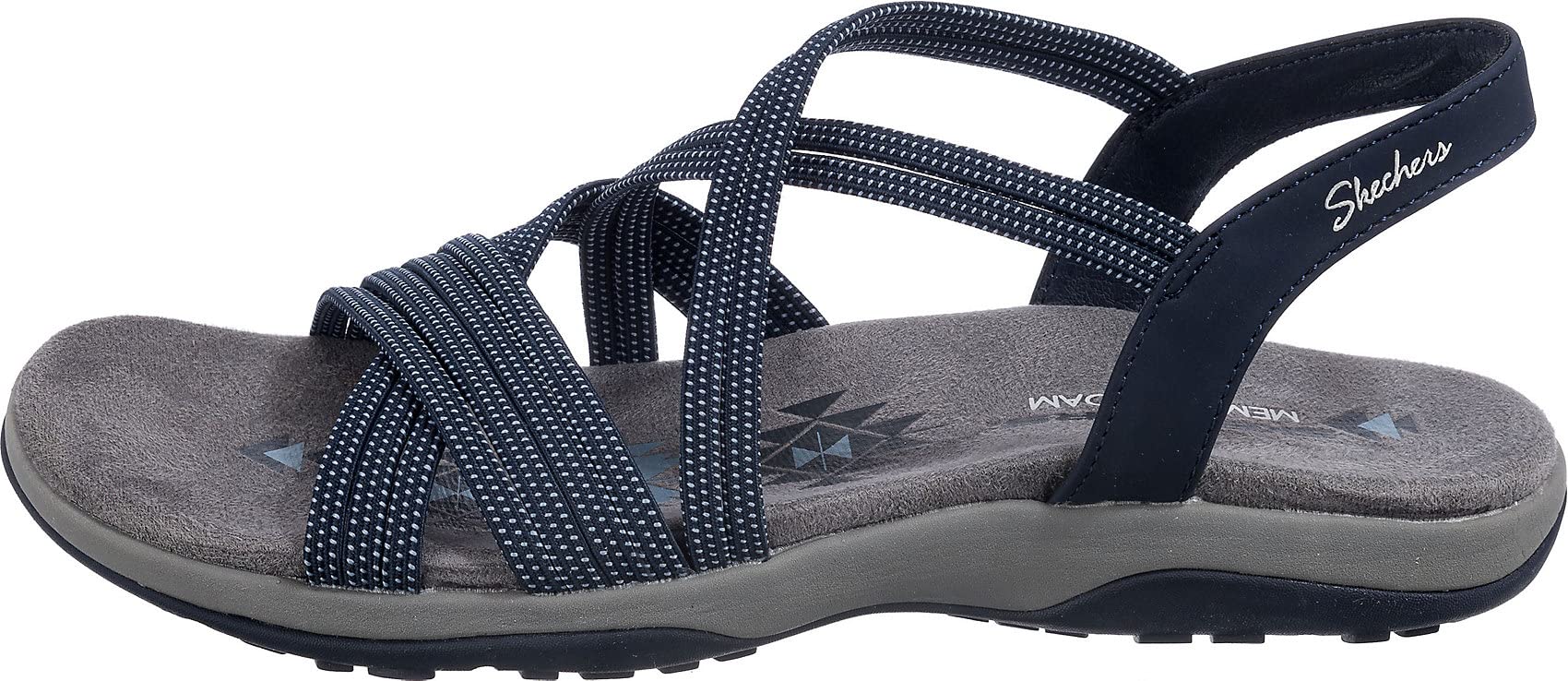 Skechers Women's, Reggae Slim - Turn It Up Sandal Navy 7 M