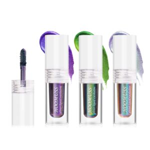 hoomuss chameleon eyeshadow liquid glitter eyeshadow, green liquid eyeshadows holographic multichrome eye makeup, long lsting and quick drying, elf