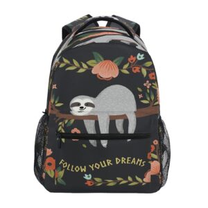 MNSRUU Kid Sloth Backpack Elementary School Backpack Sloth Kid Bookbags for Boys Girl Ages 5 to 12