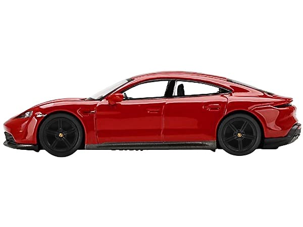 TSM Model Taycan Turbo S Carmine Red Limited Edition to 2400 Pieces Worldwide 1/64 Diecast Model Car by True Scale Miniatures MGT00289