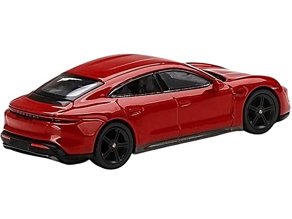 TSM Model Taycan Turbo S Carmine Red Limited Edition to 2400 Pieces Worldwide 1/64 Diecast Model Car by True Scale Miniatures MGT00289