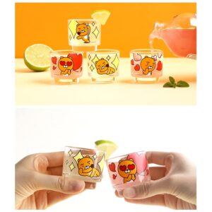 Kakao Ryan Soju Glasses Magic Alternating Temperature Soju Shot Glass set of 4