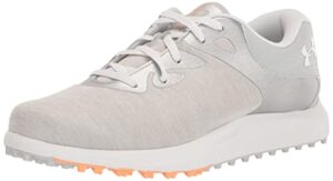 under armour women's charged breathe 2 knit spikeless cleat, (100) halo gray/halo gray/white, 10, us