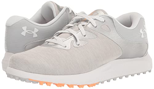 Under Armour Women's Charged Breathe 2 Knit Spikeless Cleat, (100) Halo Gray/Halo Gray/White, 10, US