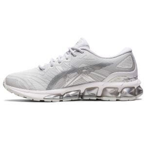asics women's gel-quantum 360 vii sportstyle shoes, 9.5, white/pure silver