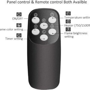 Electric Fireplace Remote Control Suitable for Most (Black)