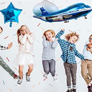 31inch Large Airplane Blue Party Decoration Airplane Balloon Birthday Party Supplies (Two airplanes)