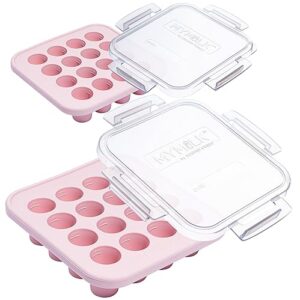 souper cubes mymilk baby food freezer tray with lid - 1/2 oz silicone breast milk freezer tray - perfect storage container for baby food, purees, and breast milk - pink