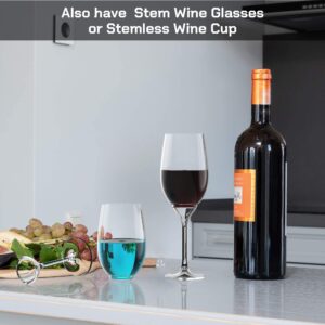 JIUBAR Travel Wine Glasses， Detachable Tritan Plastic stem wine glasses or Stemless Wine Cups/Champagne Glasses,Reusable Shatterproof Recyclable,clear color,BPA Free.