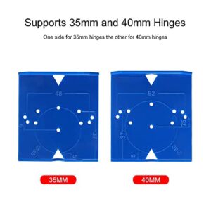 DDWT 2 Pack Cabinet Door Hinge Jig Mounting Jig Concealed Hinge Jig Positioning Ruler Installation Tool for 35mm/40mm Soft Close Cabinet Hinges