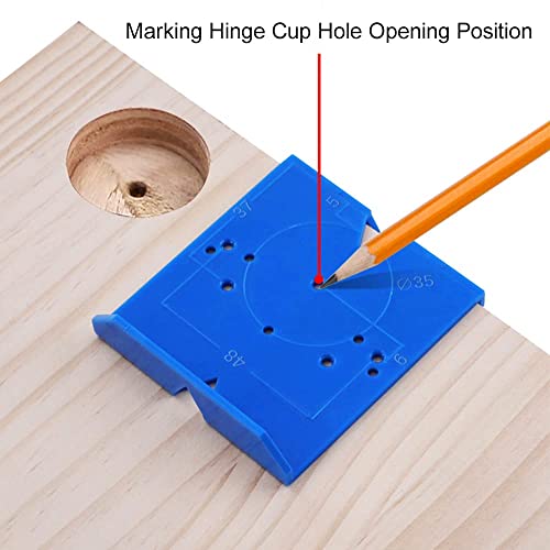 DDWT 2 Pack Cabinet Door Hinge Jig Mounting Jig Concealed Hinge Jig Positioning Ruler Installation Tool for 35mm/40mm Soft Close Cabinet Hinges