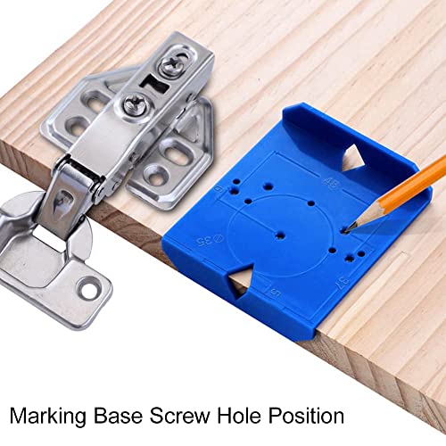 DDWT 2 Pack Cabinet Door Hinge Jig Mounting Jig Concealed Hinge Jig Positioning Ruler Installation Tool for 35mm/40mm Soft Close Cabinet Hinges