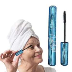 mascara for older women 60 plus, mascara for seniors with thinning lashes waterproof mascara, hypoallergenic volumizing mascara black volume and length for sensitive eyes (1 pack)