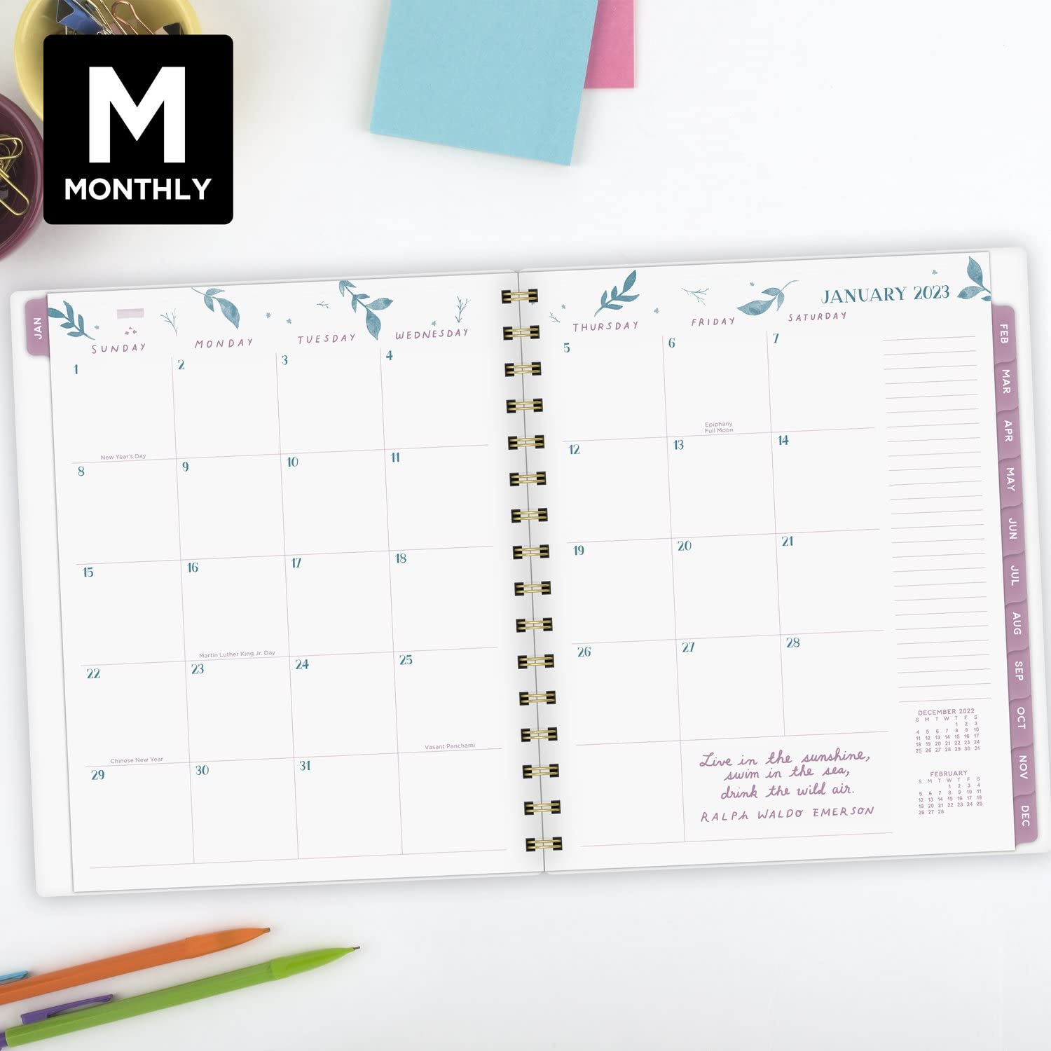 Cambridge 2023 Weekly & Monthly Planner, Meera Lee Patel, 5-1/2" x 8-1/2", Small (MP02-200)