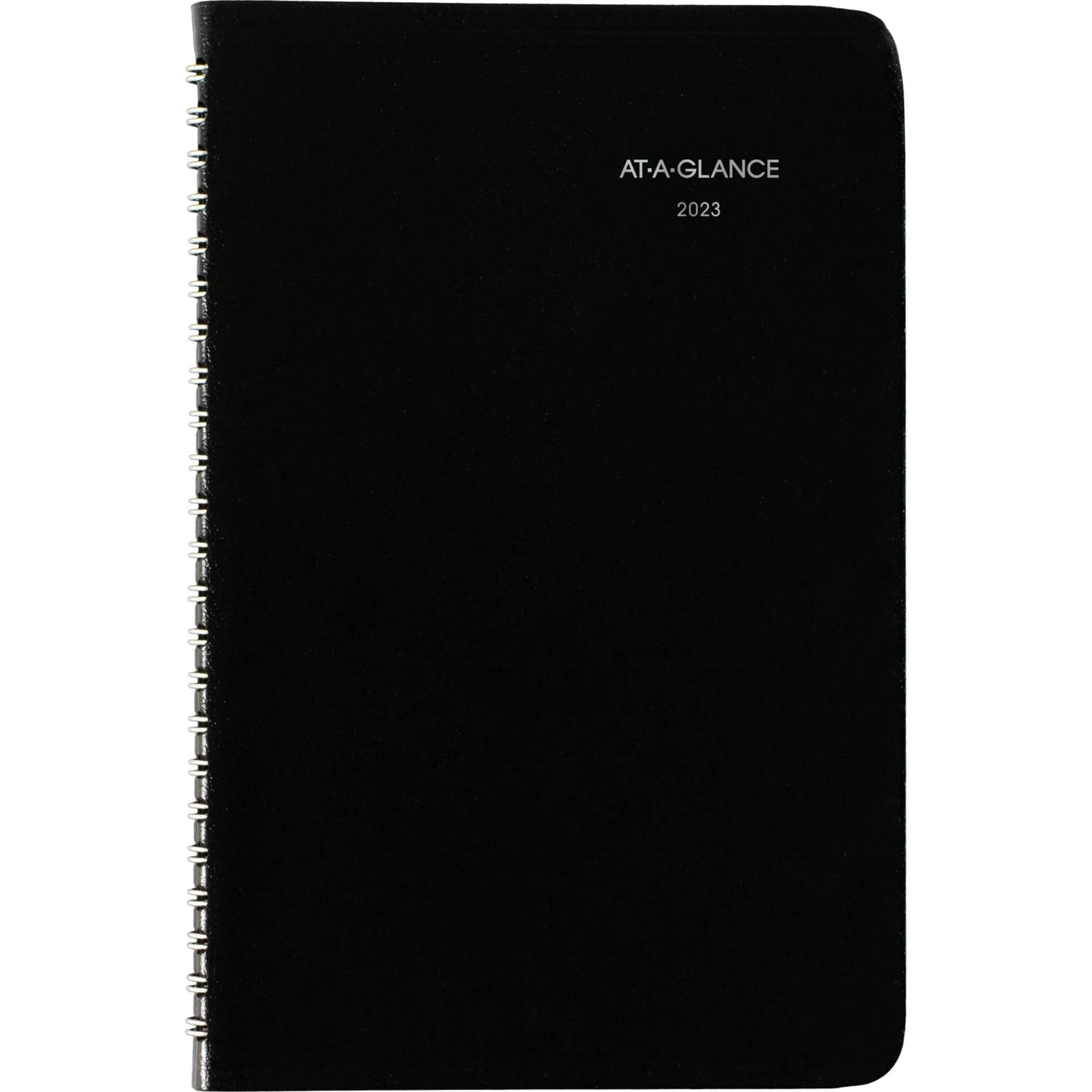 AT-A-GLANCE 2023 Weekly Planner, DayMinder, Hourly Appointment Book, 5-1/2" x 8-1/2", Small, Tabbed Telephone/Address Pages, Black (G21000)