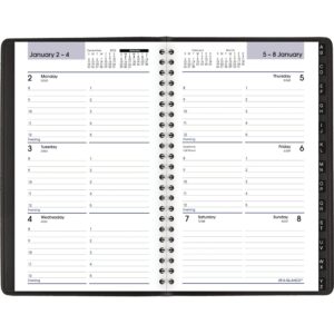 AT-A-GLANCE 2023 Weekly Planner, DayMinder, Hourly Appointment Book, 5-1/2" x 8-1/2", Small, Tabbed Telephone/Address Pages, Black (G21000)