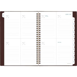 AT-A-GLANCE 2023 Weekly & Monthly Planner, 5-1/2" x 8-1/2", Small, Monthly Tabs, Signature, Maroon (YP200L50)