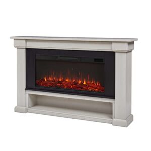 real flame bristow landscape electric fireplace, bone white