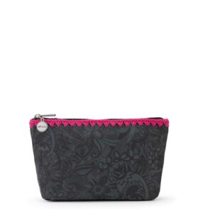 sakroots womens eco-twill essential medium pouch in eco twill, black spirit desert, one size us