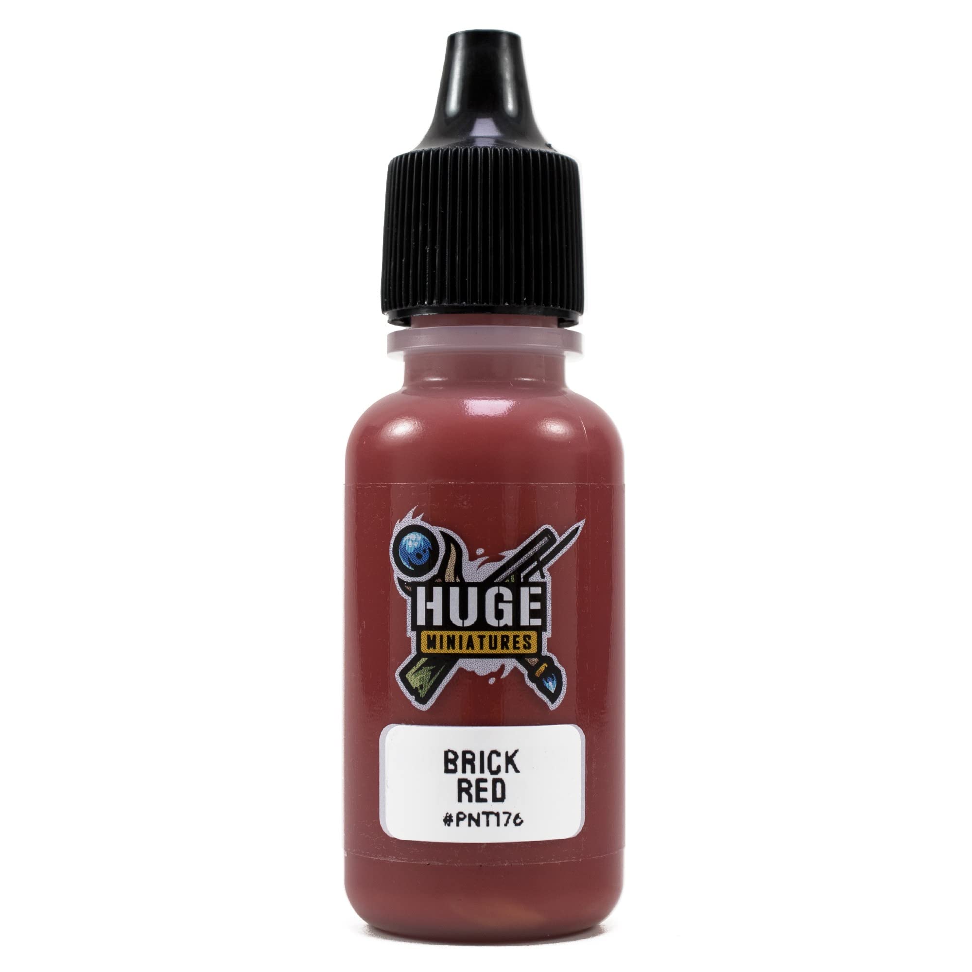 Huge Miniatures Acrylic Paint, Brick Red Model Paint Miniature Scale Modeling Color – 17ml Dropper Bottle