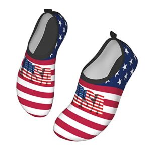 3D USA Flag Mens Woman Water Shoes Quick Dry Barefoot Shoe for Beach Surfing Swim Pool