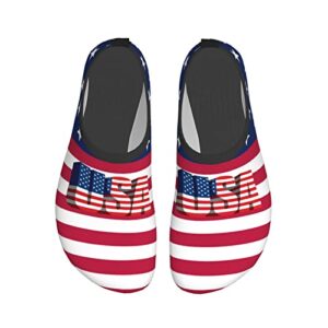 3D USA Flag Mens Woman Water Shoes Quick Dry Barefoot Shoe for Beach Surfing Swim Pool