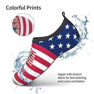 3D USA Flag Mens Woman Water Shoes Quick Dry Barefoot Shoe for Beach Surfing Swim Pool