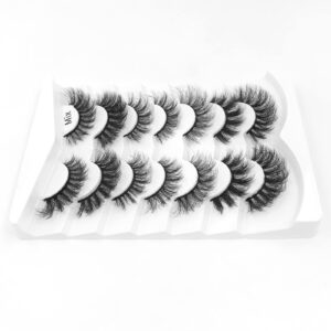 IFLOVEDEKD 7 Styles False Eyelashes 7 Pairs Eyelashes Natural Look 3D Fake Eyelashes 100% Handmade Long Lashes Natural Look Dramatic Lashes Pack Reusable Natural Lashes Soft Fluffy Eye Lashes