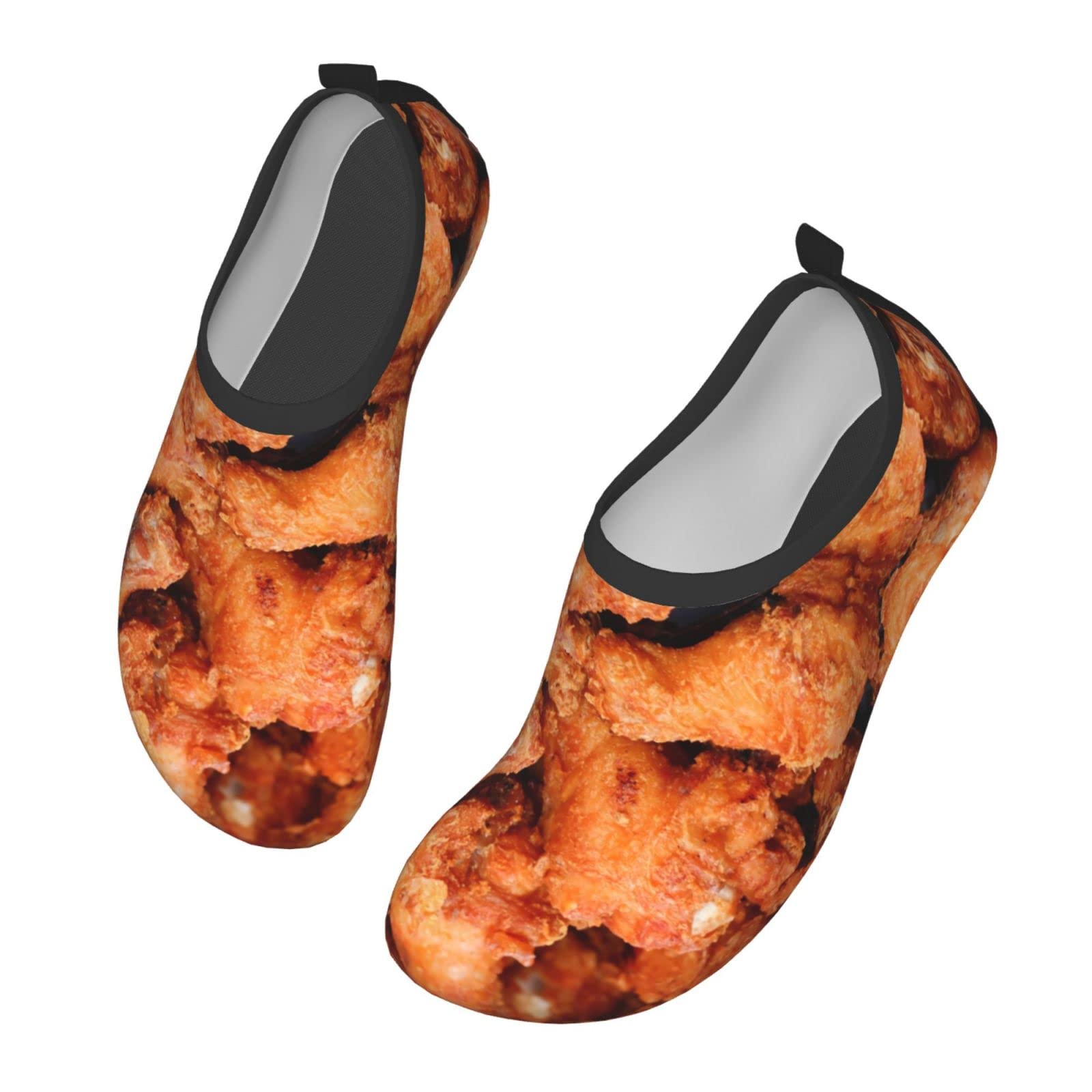 Beer and Fried Chicken Legs Water Shoes for Men Women Aqua Socks Barefoot Quick-Dry Beach Swimming Shoes for Yoga Pool Exercise Swim Surf