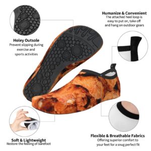 Beer and Fried Chicken Legs Water Shoes for Men Women Aqua Socks Barefoot Quick-Dry Beach Swimming Shoes for Yoga Pool Exercise Swim Surf