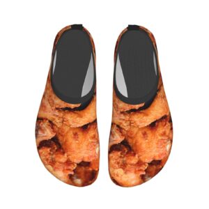 Beer and Fried Chicken Legs Water Shoes for Men Women Aqua Socks Barefoot Quick-Dry Beach Swimming Shoes for Yoga Pool Exercise Swim Surf