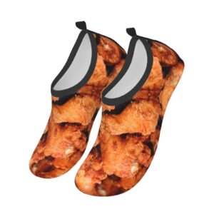 Beer and Fried Chicken Legs Water Shoes for Men Women Aqua Socks Barefoot Quick-Dry Beach Swimming Shoes for Yoga Pool Exercise Swim Surf