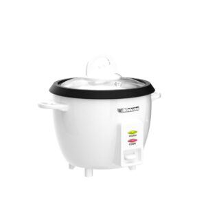 Mishcdea Rice Cooker 10 Cups Uncooked & Food Steamer (20 Cooked), Electric Rice Cooker Fast Cooking With Keep Warm, Removable Non-stick Pot, All-In-One Cooker for Grains, Soups, Oatmeal or Veggies - White