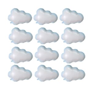 12 pieces white cloud foil balloons for baby shower boys girls birthday wedding themed decoration party supplies