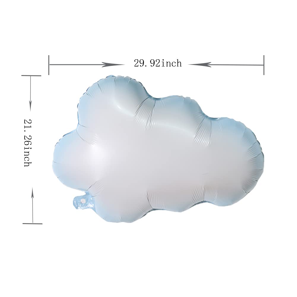 12 Pieces White Cloud Foil Balloons For Baby Shower Boys Girls Birthday Wedding Themed Decoration Party Supplies