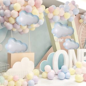 12 Pieces White Cloud Foil Balloons For Baby Shower Boys Girls Birthday Wedding Themed Decoration Party Supplies