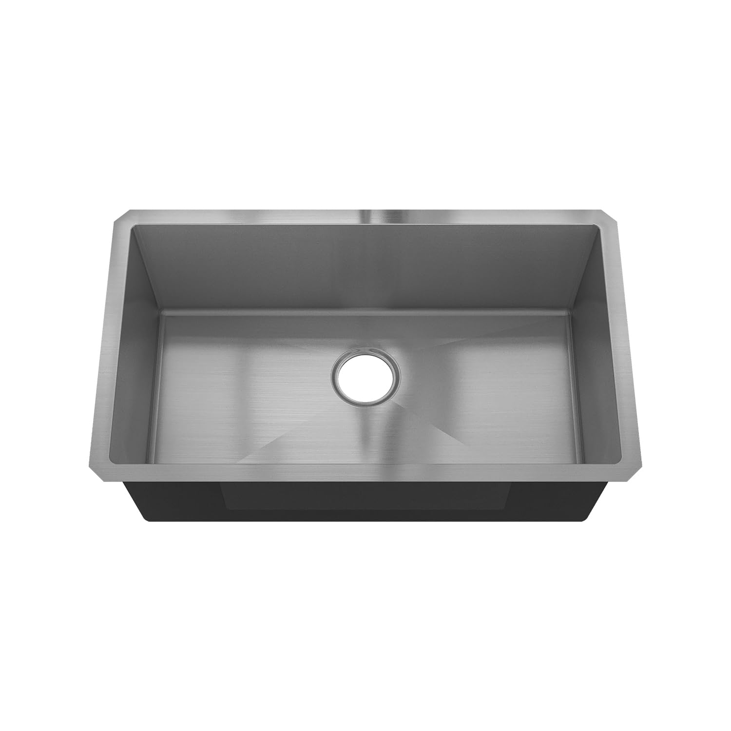 Sinber 32" x 19" x 10" Undermount Single Bowl Kitchen Sink with 16 Gauge 304 Stainless Steel Satin Finish HU3219S-16G (Sink Only)