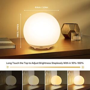 Night Light for Kids, USB Rechargeable Beside Lamp with Dimmable,Warm Light,7 Colors Changing,Touch Control, 0.5/1hour Timer for Nursery, Baby,Bedroom,Camping,Gift