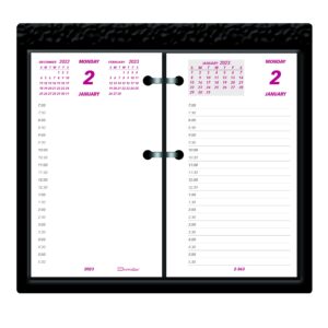 brownline daily calendar pad refill, 6 x 3.5, white/burgundy/gray sheets, 2023