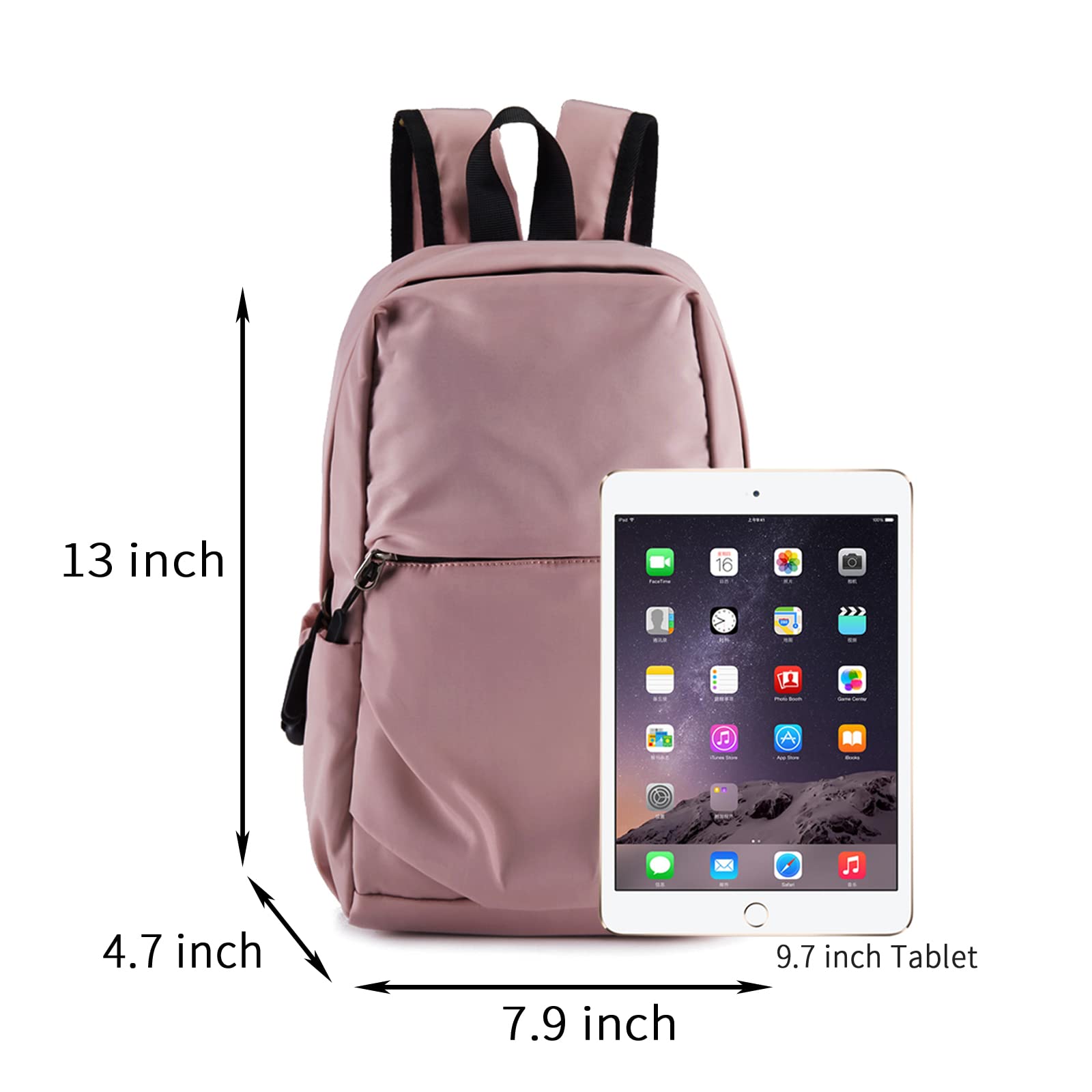 Seoky Rop Mini Backpack Purse for Women Nylon Lightweight Small Casual Backpack for Travel Hiking Cycling Pink