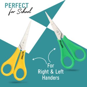 Kids Scissors 4 Count Pointed Kids Scissors right and left-handed scissors variety colors scissors for school kids Kid Scissors, Craft Scissors, School Scissors