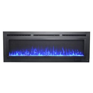 touchstone sideline® anti-glare screen-front 60" 80047 electric fireplace