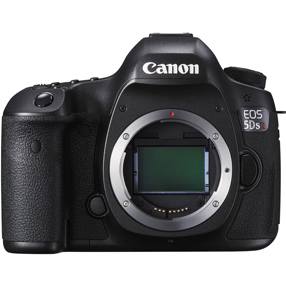 Canon EOS 5DS R DSLR Camera (Body Only) (0582C002) + 64GB Memory Card + 2 x LPE6 Battery + Charger + Card Reader + LED Light + Corel Photo Software + Case + Flex Tripod + HDMI Cable + More (Renewed)